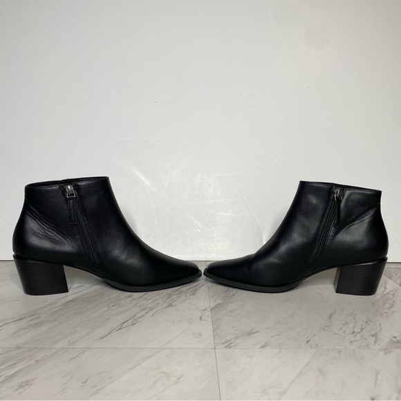 Paolo Black Square Toe Bootie 9M - Picture 5 of 15